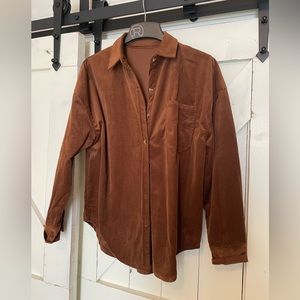 Women’s corduroy shacket button up